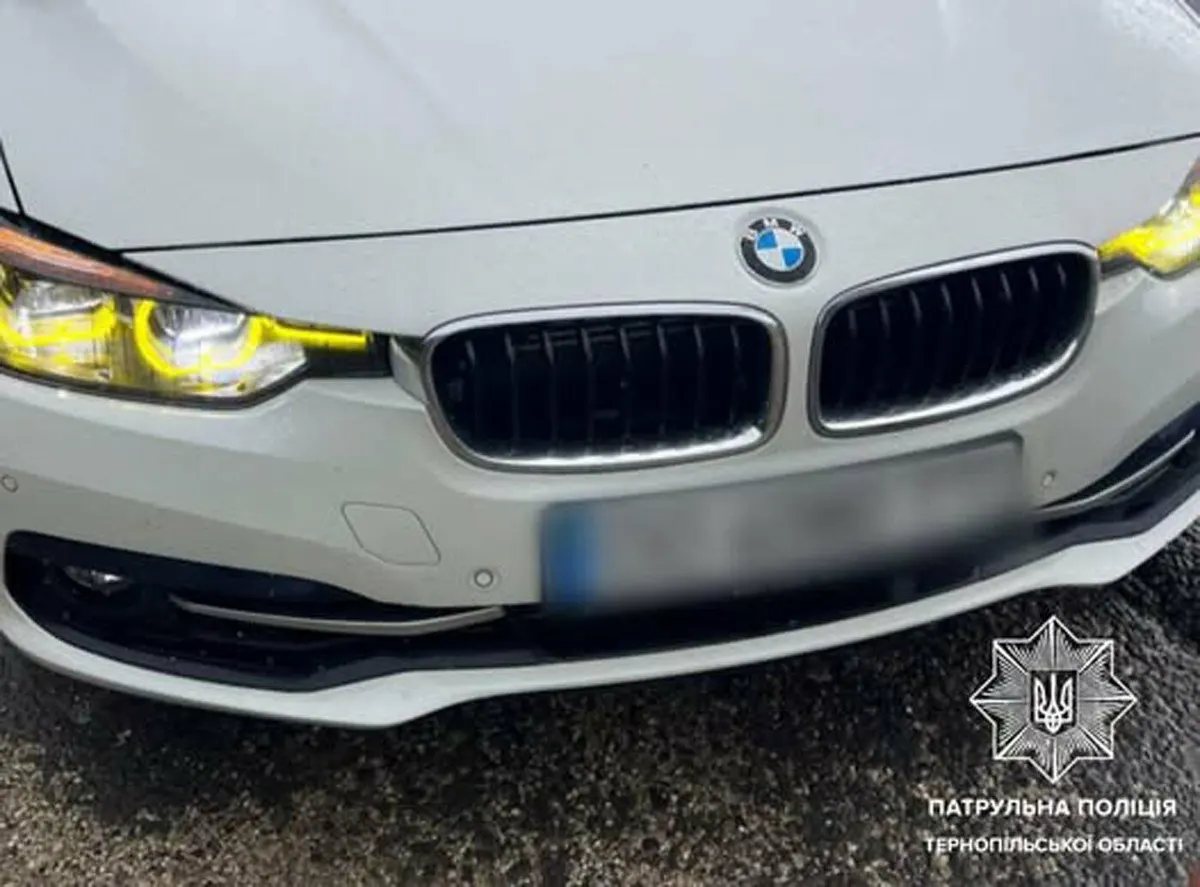 На Тернопільщині BMW їхала з чужими номерами: штраф 1190 гривень