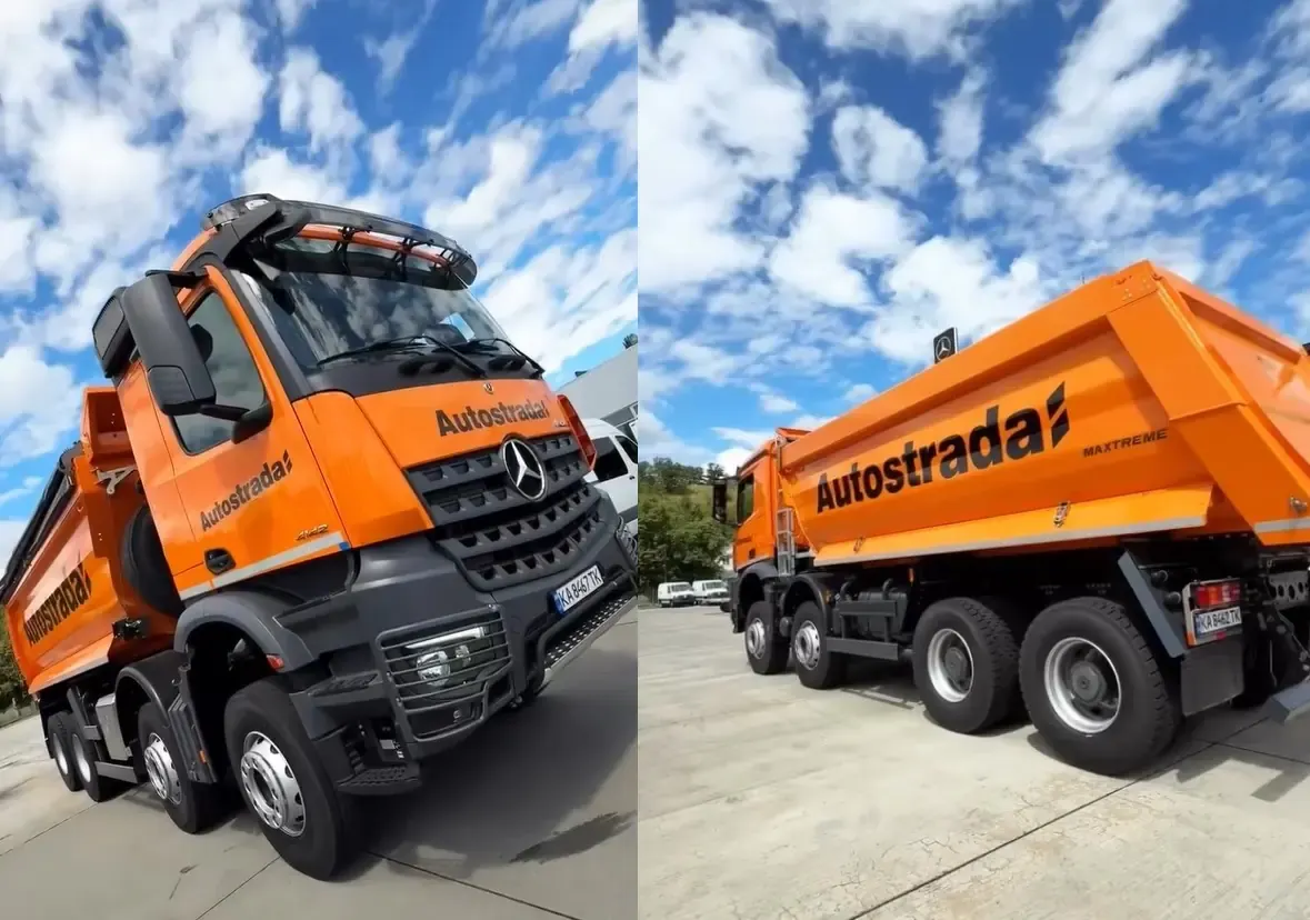 100 нових Mercedes-Benz Arocs: чим оснащені самоскиди для Autostrada