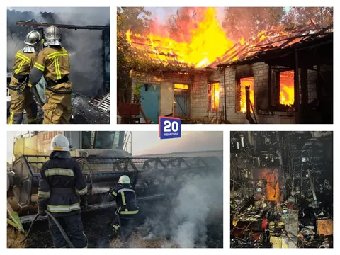 Жнива у Шершні: комбайн спалахнув просто в полі, у Вінниці — гараж із авто