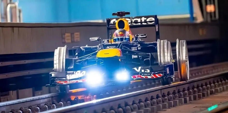 Болід Red Bull RB8 прокотився мадридським метро: як це вдалося