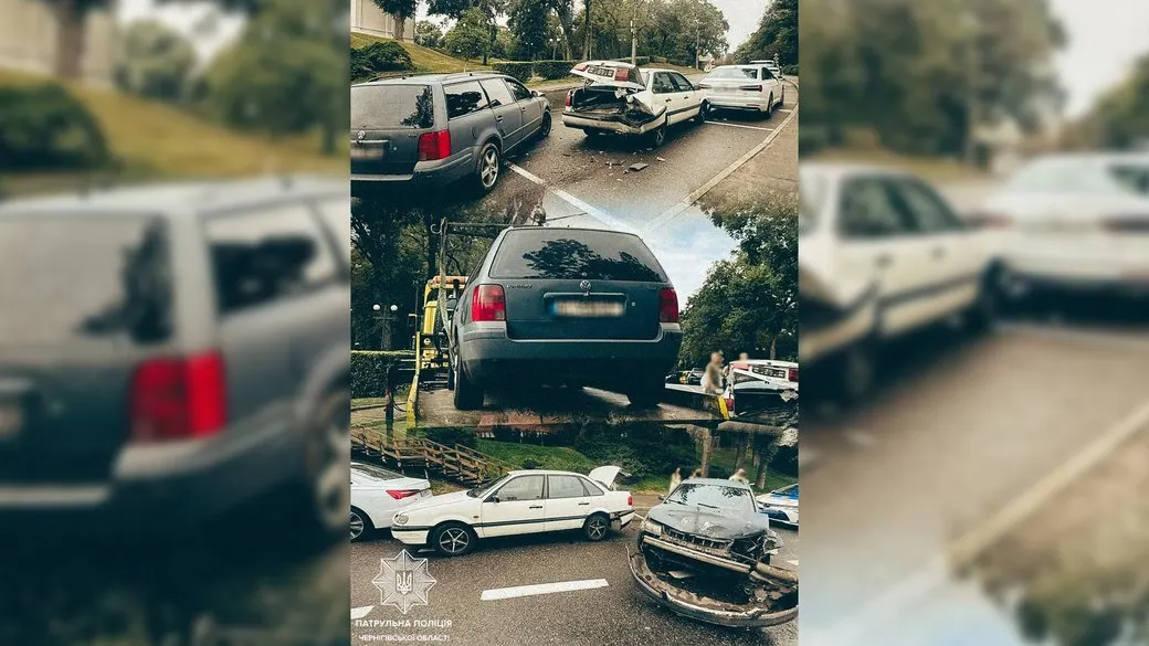 У Чернігові водій Volkswagen влаштував ДТП на парковці: поліція знайшла ознаки наркотичного сп'яніння