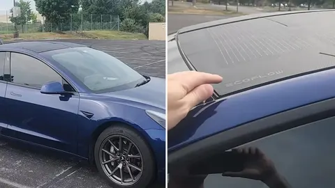 Сонячна плівка на даху Tesla Model 3: 250 Вт без розетки