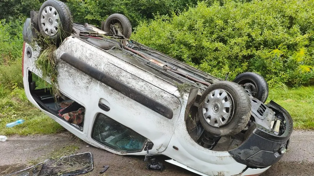 Перекинувся Renault Kangoo на Львівщині: постраждали троє дітей