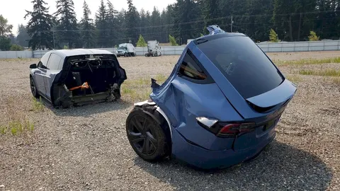 Tesla Model X розірвало надвоє після ДТП: авто продають на аукціоні