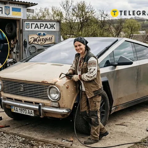 У Львові Cybertruck "українізували" килимками та чотками — реакція мер
