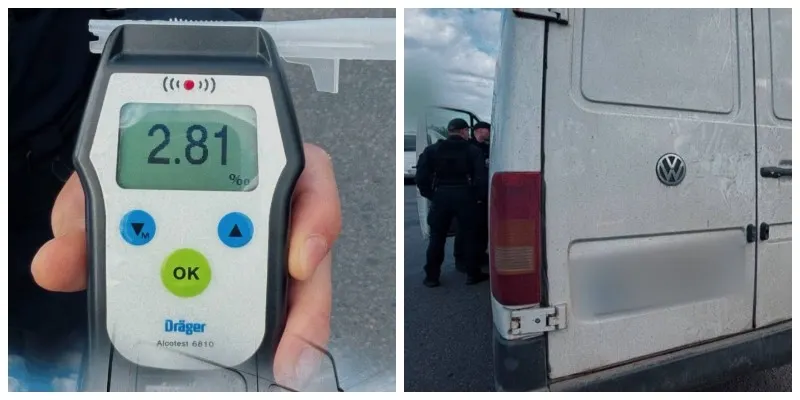 2,81 проміле за кермом і жодної категорії прав: на Волині затримали водія Volkswagen