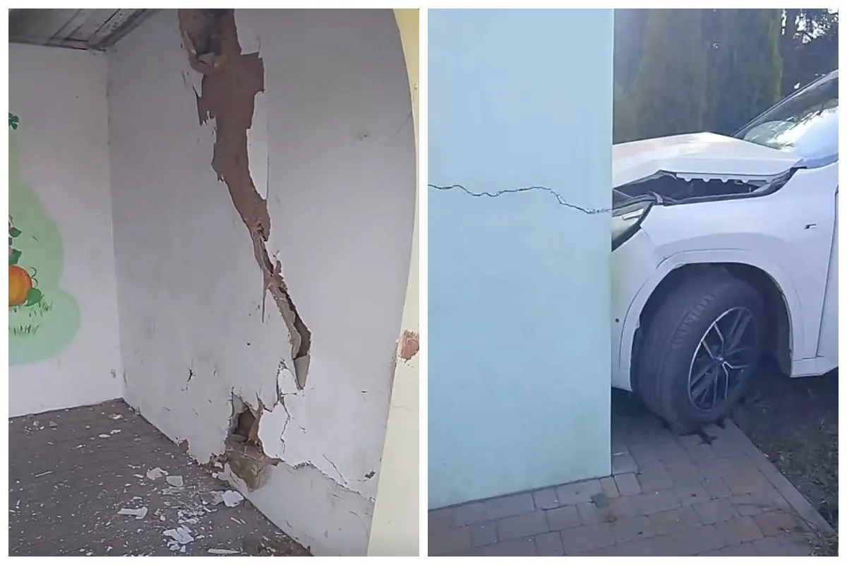 У Вінницькій області автівка в’їхала в зупинку: постраждала водійка