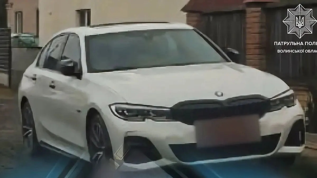 У Ковелі водій BMW втікав від патрульних, а за кермом був безправний 23-річний