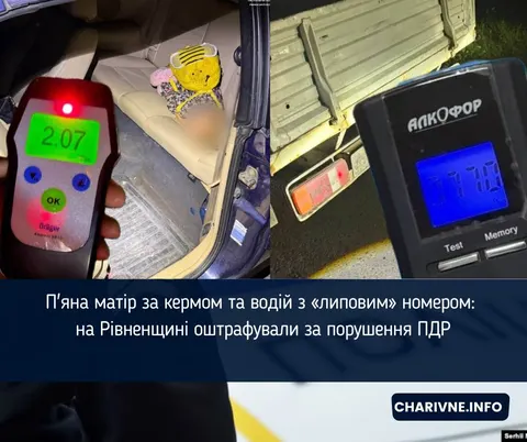 П'яна водійка з дитиною та «чужий» номер: рейд на Рівненщині