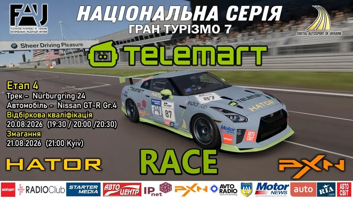 TELEMART RX: фінал НацСерії на Nürburgring 24 — усе вирішиться 21 серпня